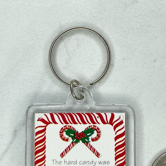 Jesus Meaning of Candy Cane Christmas Double Sided Keychain Keyring - Picture 6 of 6